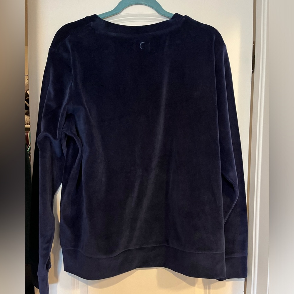 ZYIA Women’s Navy Velour Sweatshirt 2XL - Picture 2 of 5